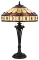 Tiffany 2 Light Table Lamp, Black