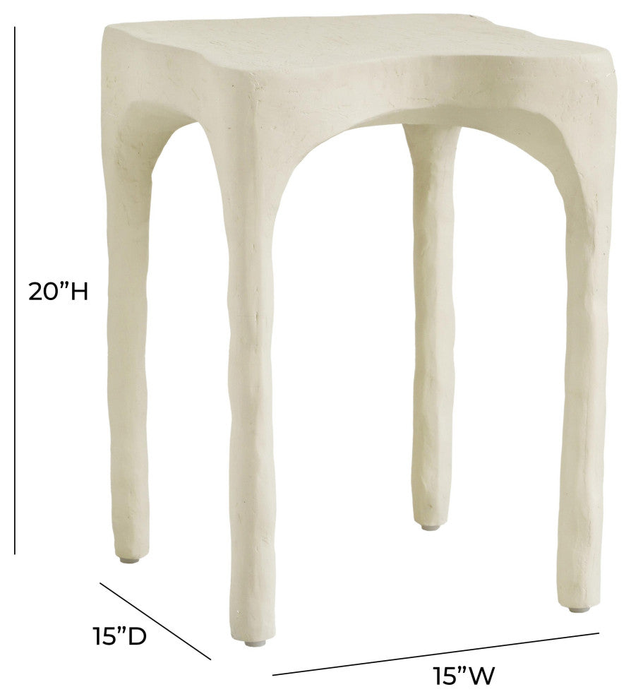 Skully Cream Textured Side Table