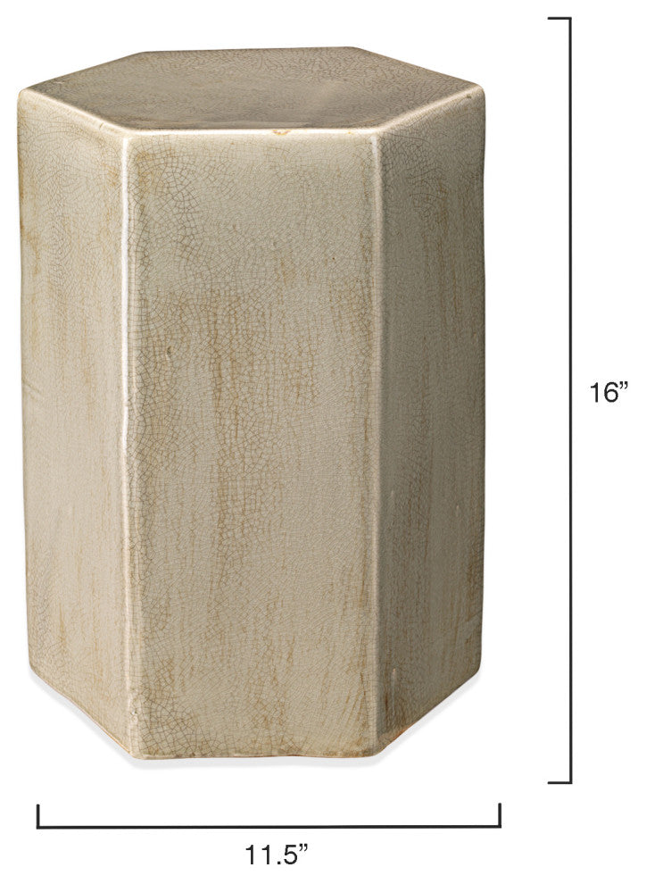 Porto Ceramic Indoor/Outdoor Side Table, Pistachio, Small