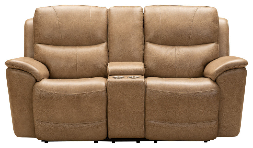 Kaden Power Reclining Console Loveseat w/Power Head Rests, Lumbar, Elliott Taupe
