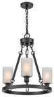 INNOVATIONS LIGHTING 820-BK-G801 Saloon 3 Light 22 inch Chandelier