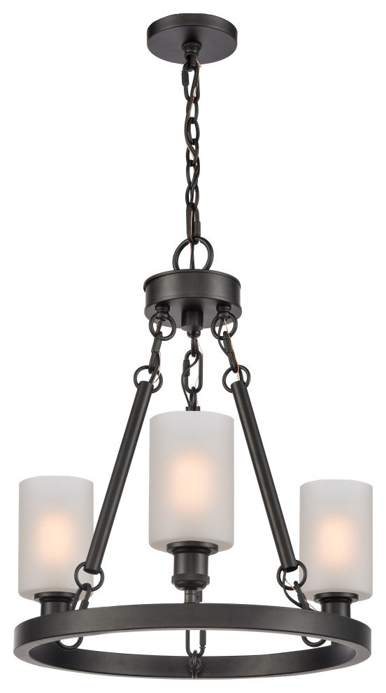 INNOVATIONS LIGHTING 820-BK-G801 Saloon 3 Light 22 inch Chandelier