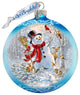 Frosty Forest Friends Glass Ornament