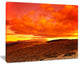 "Dramatic Red Sunset At Desert" Wall Art Landscape, 20"x12"