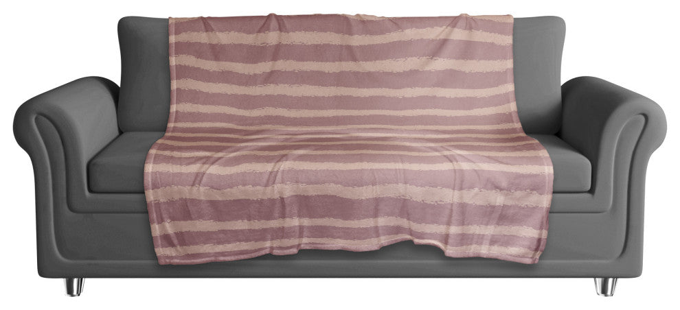 Pinks Stripes on Pink 50x60 Coral Fleece Blanket