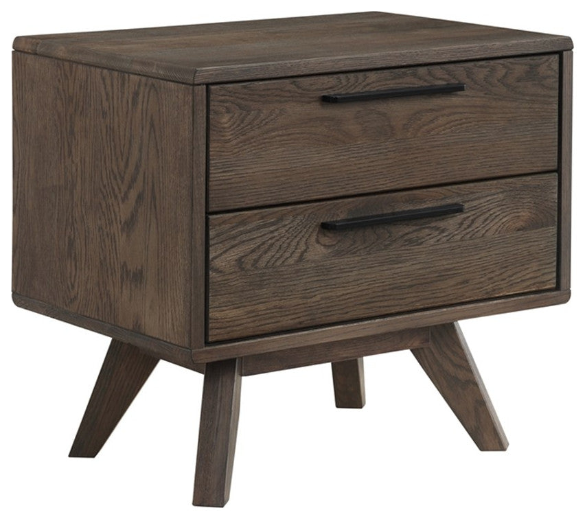 Armen Living Astoria 3-Piece Modern Wood Queen Bedroom Set in Brown