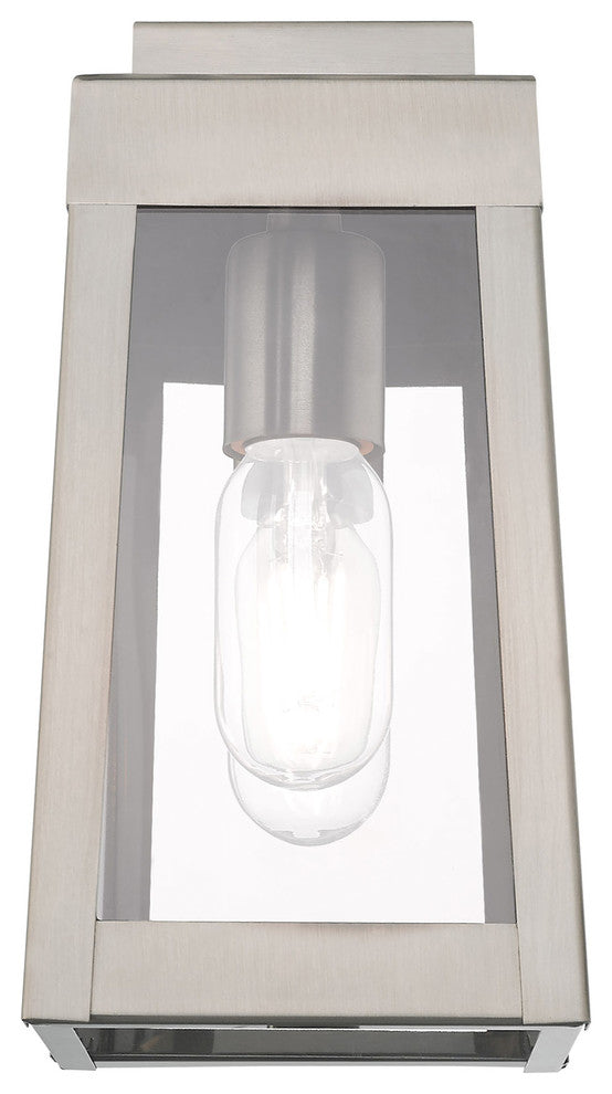 Livex Lighting Brushed Nickel 1-Light Outdoor Wall Lantern