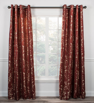 Meadow Lined Grommet Panel, Cardinal, 50"x84"