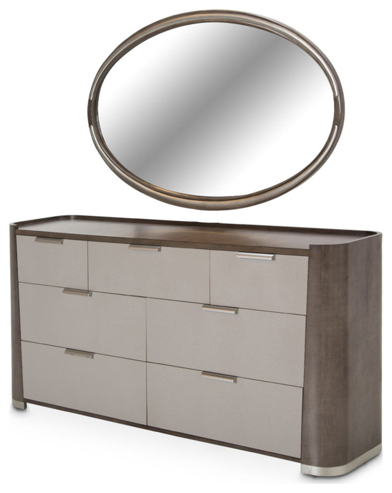 Roxbury Park Dresser with Mirror - Slate