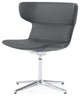 Zuri Furniture Covey Modern Guest Chair Soft Top Grain Leather, Grey