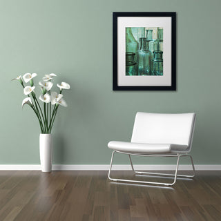 'Antique Bottles' Matted Framed Canvas Art by Patty Tuggle