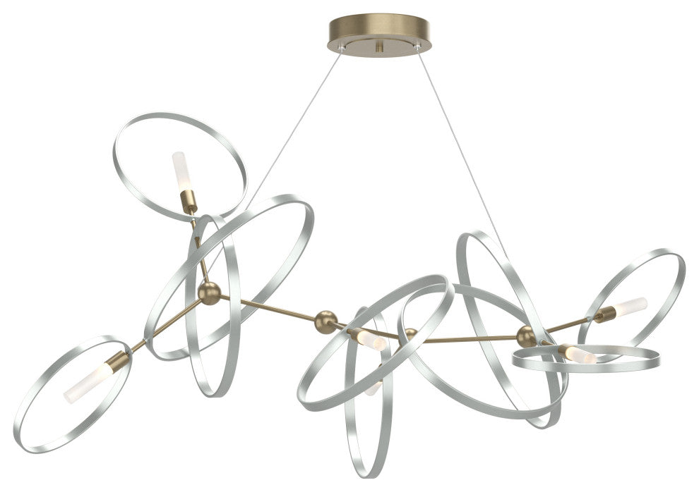 Celesse Pendant, Soft Gold, Vintage Platinum Accent