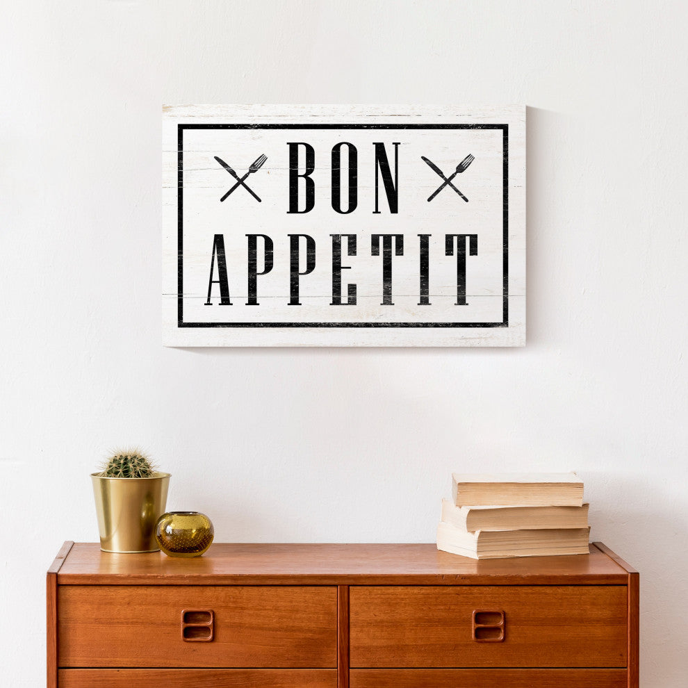 Bon Appetit 12x18 Canvas Wall Art