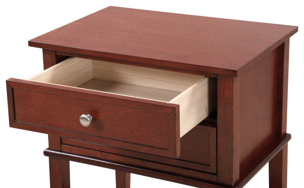 Glory Furniture Newton 2 Drawer Nightstand in Cherry