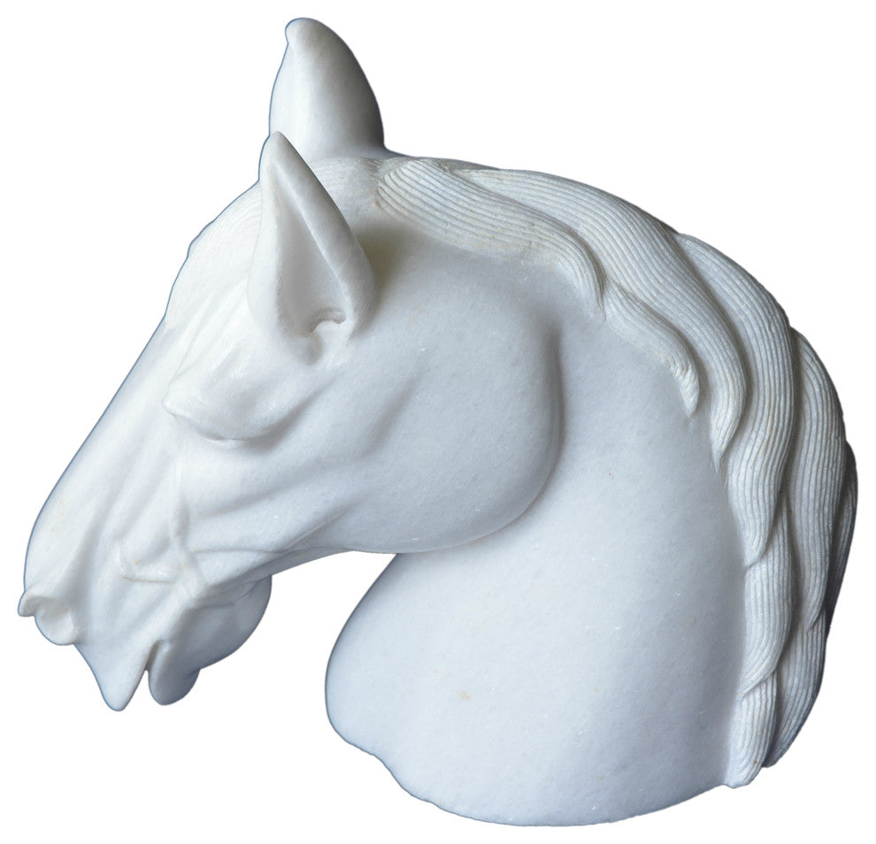 Makrana White Marble Horse Statue