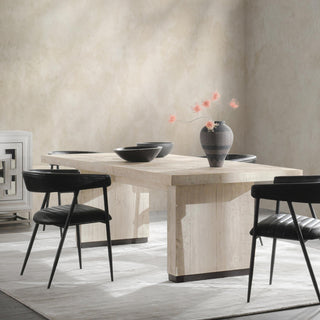 Kosas Home Lynx 94" Reclaimed Pine Wood Dining Table, White