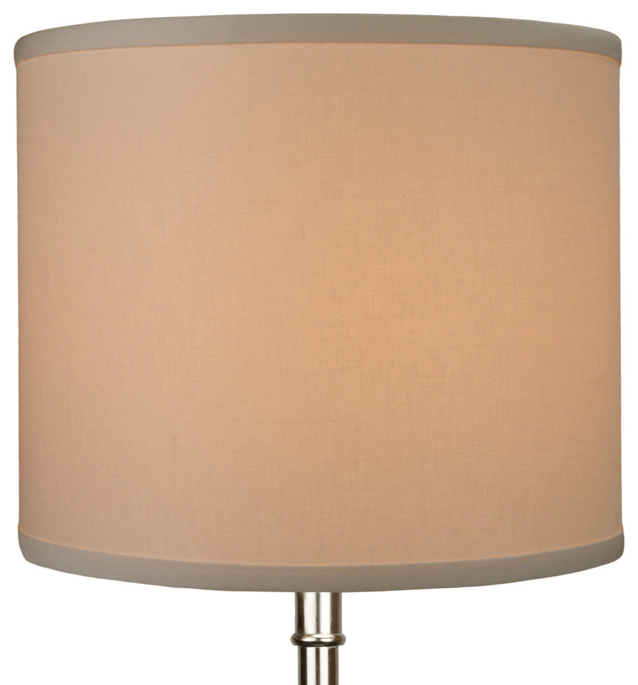 Fenchel Shades 12"x12"x10" Spider Attachment, Drum Lamp Shade, Linen Ivory