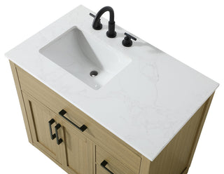 Home Living 36" Single Bathroom Vanity, Honey Brown