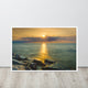 Sun Ray on the Water Coastal Landscape Framed Photo Paper Wall Art Print, White, 24" X 36"