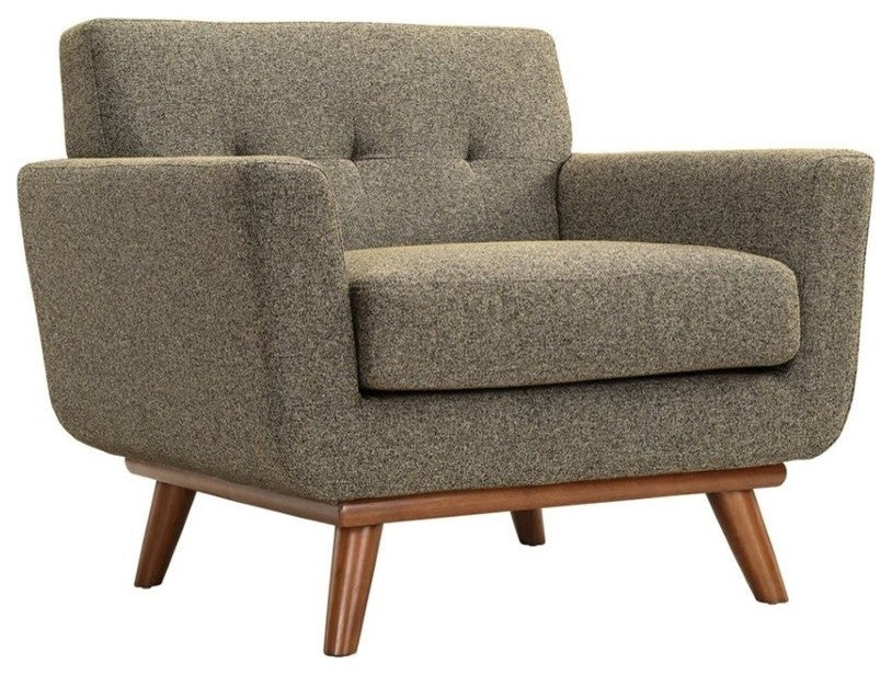 Modern Oatmeal Engage Sofa Loveseat and Armchair, 3-Piece Set