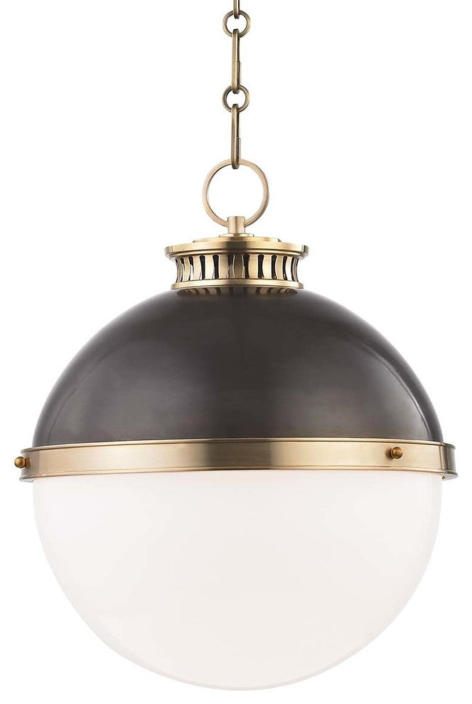 Latham 1-Light Large Pendant, Aged/Antique Distressed Bronze