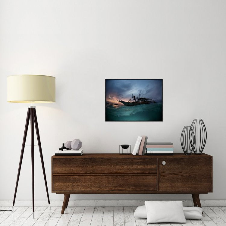 "Night Ride" Framed Canvas Giclee by Andrey Narchuk, 31x23"