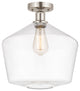 Innovations 616-1F-SN-G652-12 1 Light Semi-Flush Mount, Brushed Satin Nickel