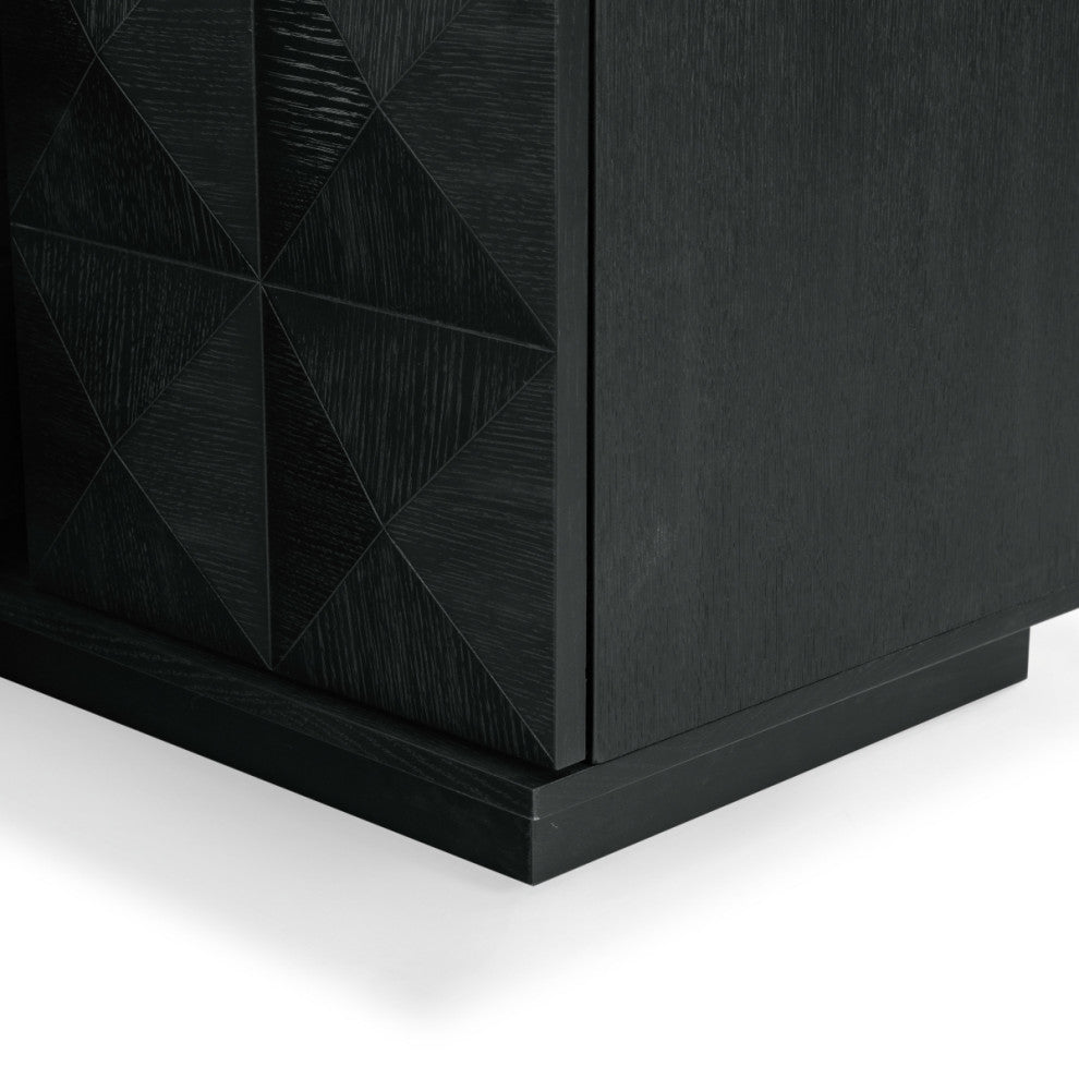 Safavieh Couture Patty 4 Door Wood Media Stand, Black