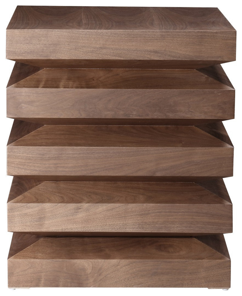 Utica End Table- Light Walnut