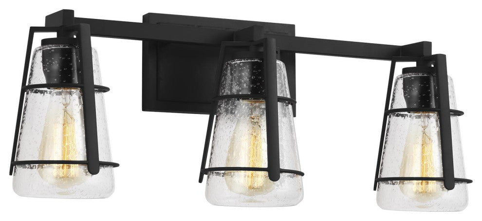 Adelaide 3-Light Vanity, Midnight Black