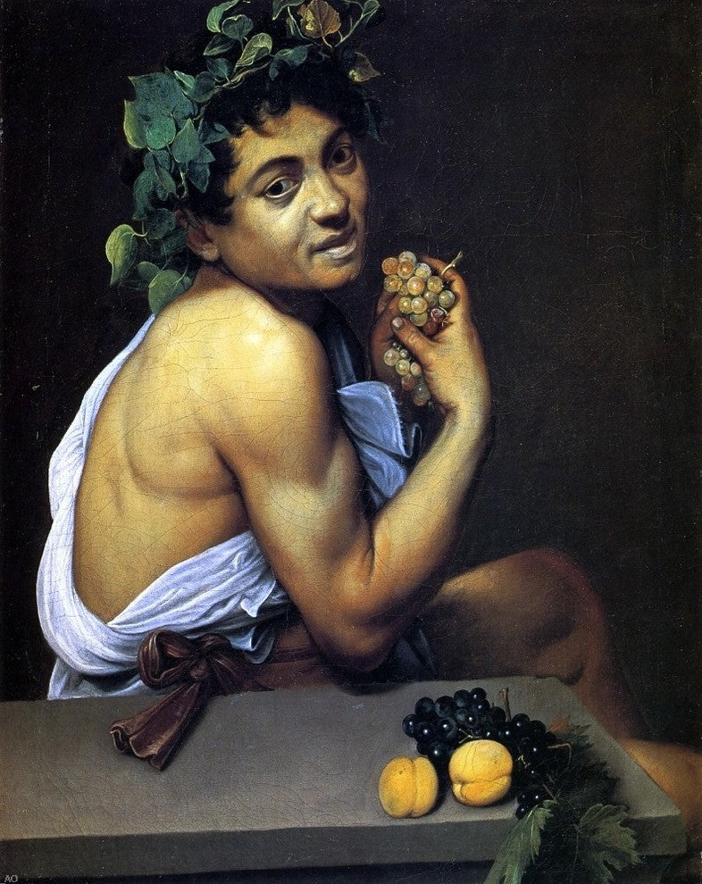 Caravaggio Self Portrait as Bacchus Wall Decal