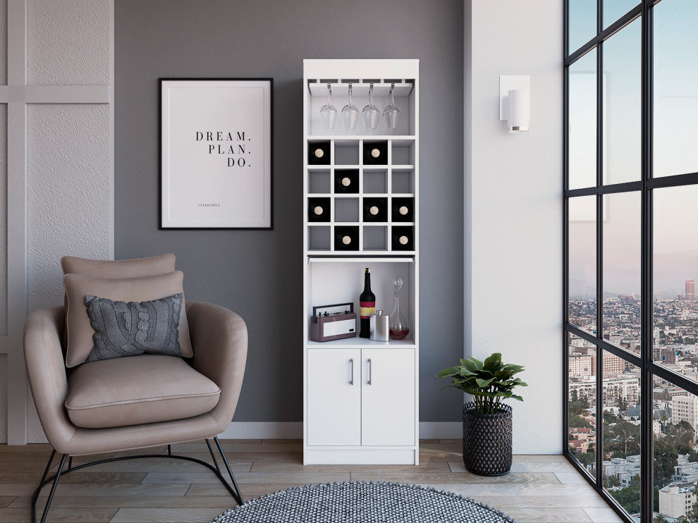 Illinois Bar Cabinet, White