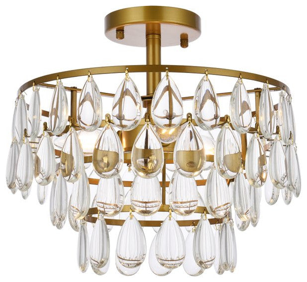 Murphy 14" Flush Mount, Brass
