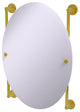 Prestige Skyline Oval Frameless Rail Mounted Mirror, Polished Brass