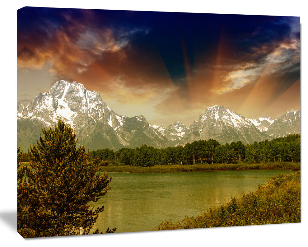 Grand Teton National Park, Extra Large Landscape Canvas Art Print, 20"x12"