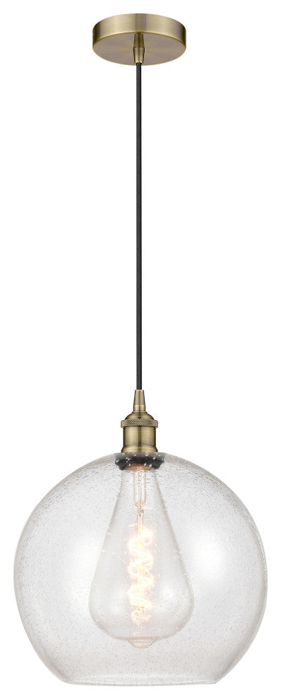 Innovations 616-1P-AB-G124-12-LED 1-Light Mini Pendant, Antique Brass