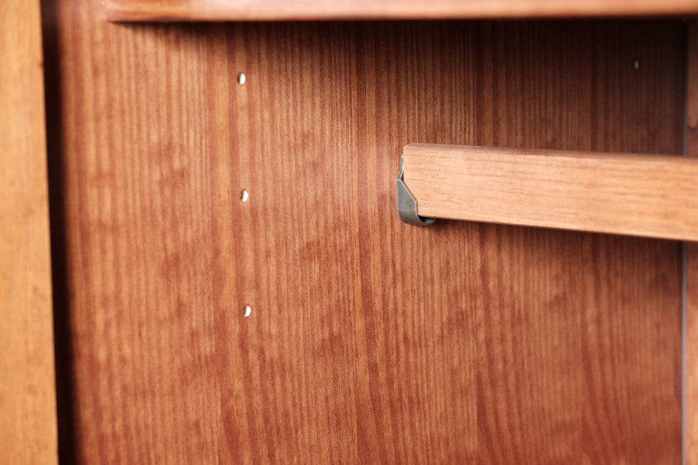 100% Solid Wood Kyle 4-Door Wardrobe, Mocha