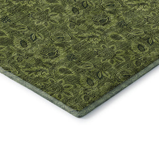 Premium Machine Washable Mayfield AMF661 Olive 2'3" x 7'6" Runner Rug