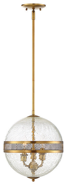 Stirling 3-Light Pendant, Warm Brass