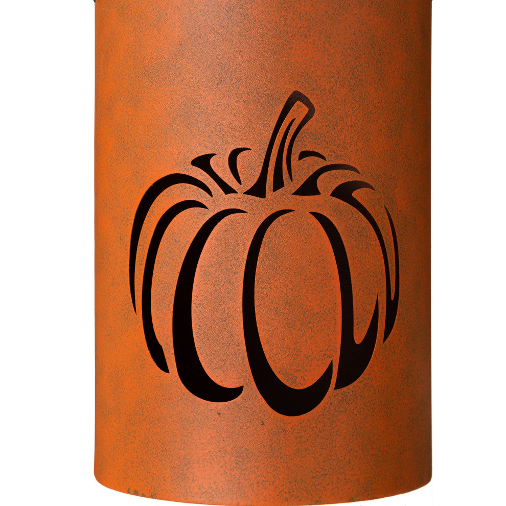 Metal Cutout Pumpkin Bucket,  Set of 2