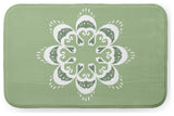 24" x 17" Ikat Mandala Bathmat, Sage Green