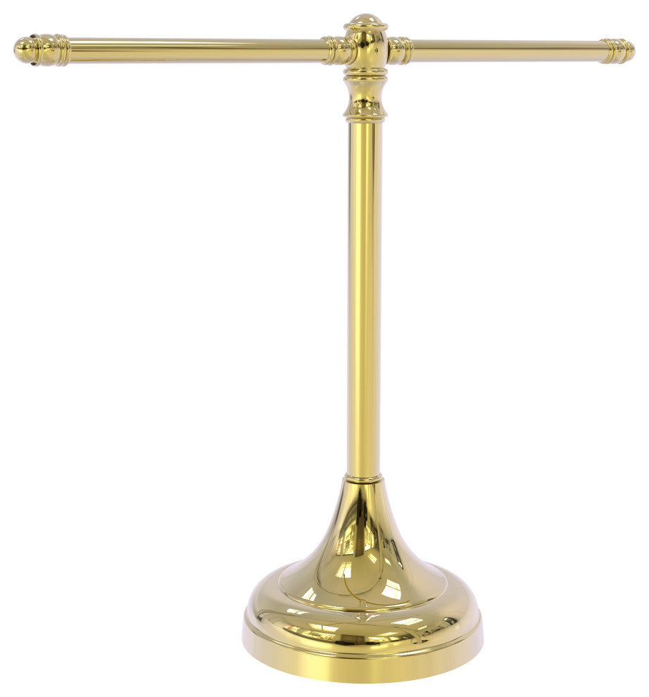 Carolina Guest Towel Stand, Unlacquered Brass
