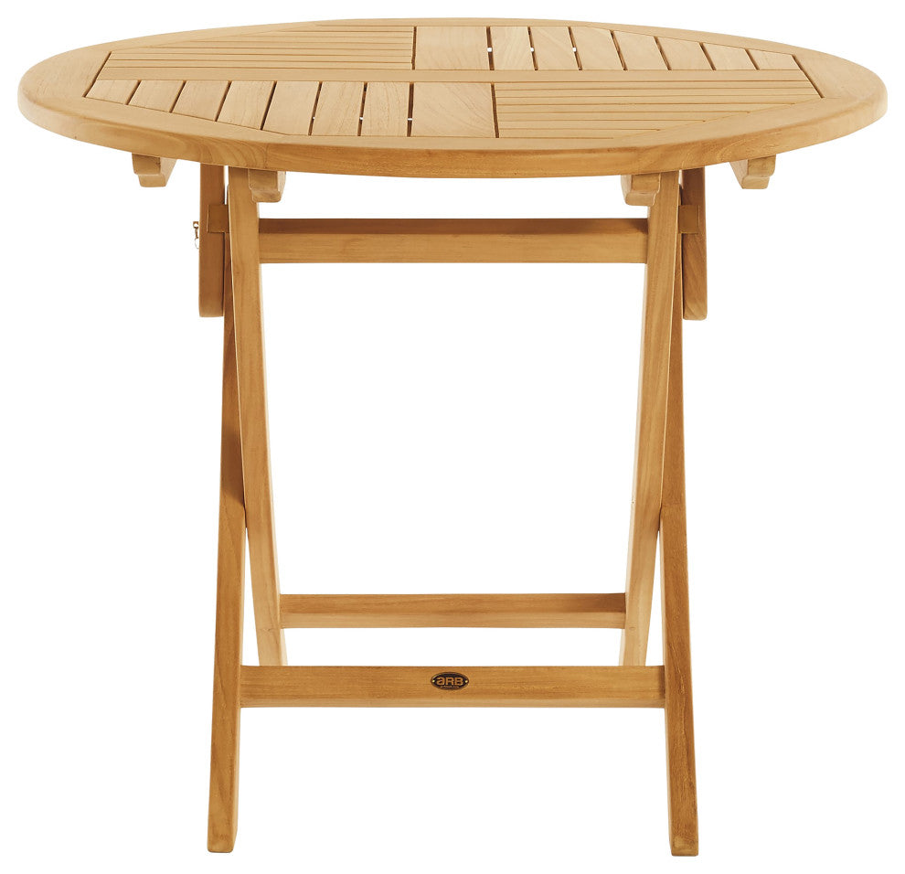 Teak Folding Classic Dining Table - Round 36" (90 cm)