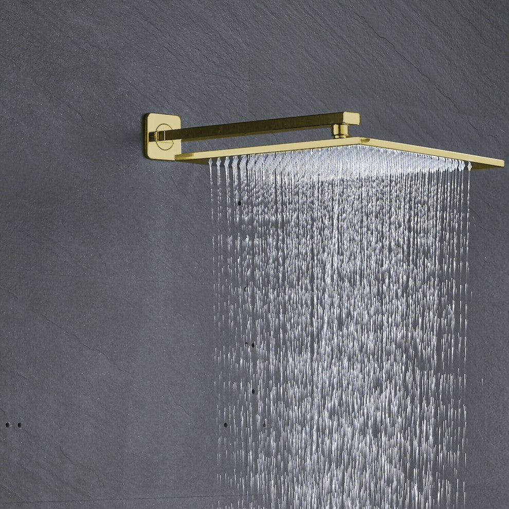 Marsala Luxury Gold Wall Mounted Rainfall Shower Set