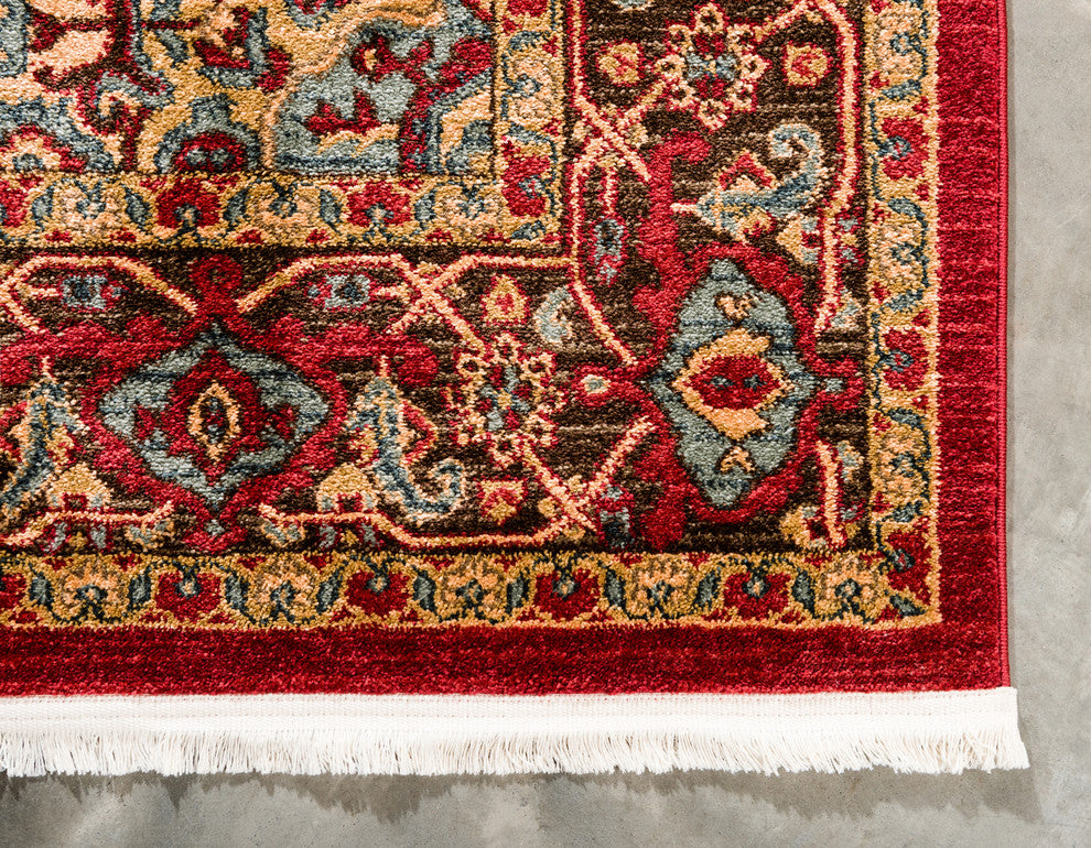 Unique Loom Red Ardashir Sahand 3' 3 x 5' 3 Area Rug