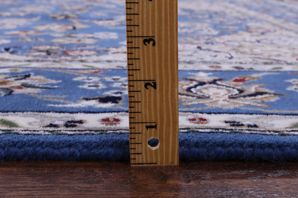 5' 1" X 7' 9" Persian Nain Wool and Silk Hand Knotted Rug Q11625