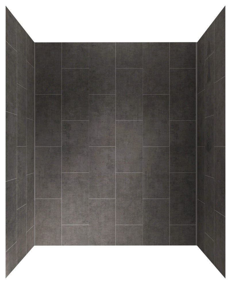 CRAFT + MAIN GFS603278 Jetcoat 60" x 32" X 78" Five Panel Alcove - Slate