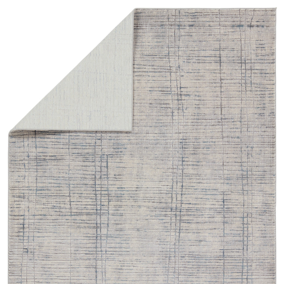 Paolini Striped Cream/ Blue Area Rug 7'10"X10'