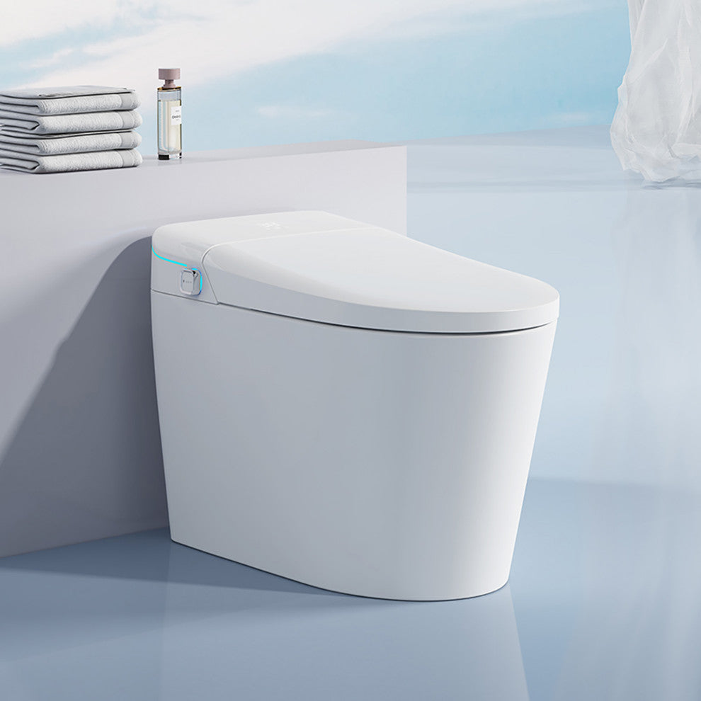 Elongated Ceramic Smart Toilet with Auto Flush and Heated Seat
