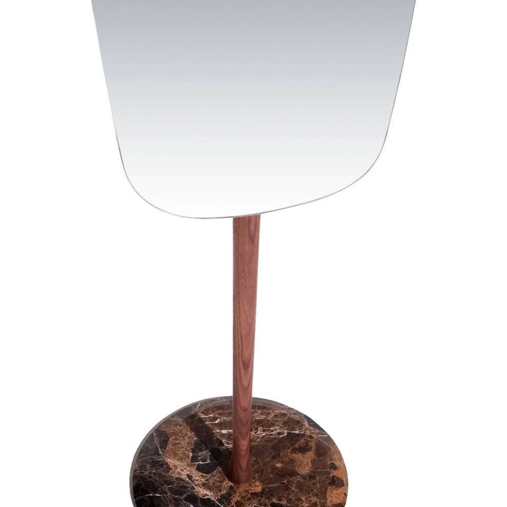 Nomon Espejo Pie Floor Mirror, Natural Solid Walnut